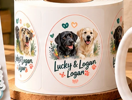 Business packaging labels